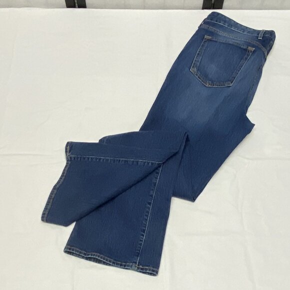Eddie Bauer Mid Rise Truly Straight Stretch Boot Cut Denim Jeans Medium Wash 14L - Picture 9 of 13